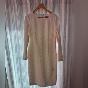 Betsey Johnson Cream Long Sleeve Dress